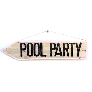 Image of Cartel flecha Pool party