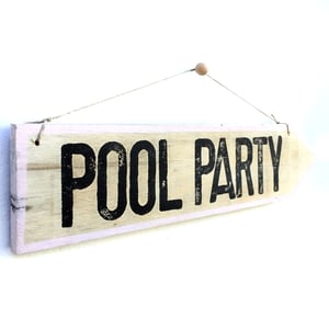 Image of Cartel flecha Pool party