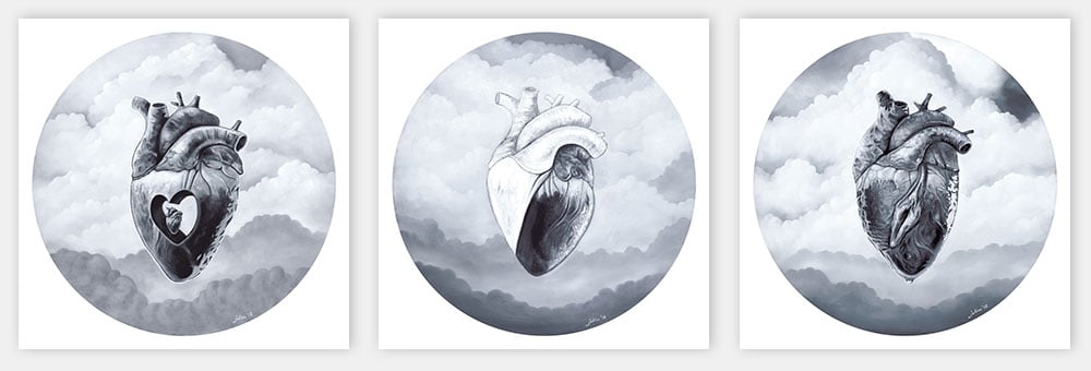 Heart Trio (Complete Set of 3 Prints)