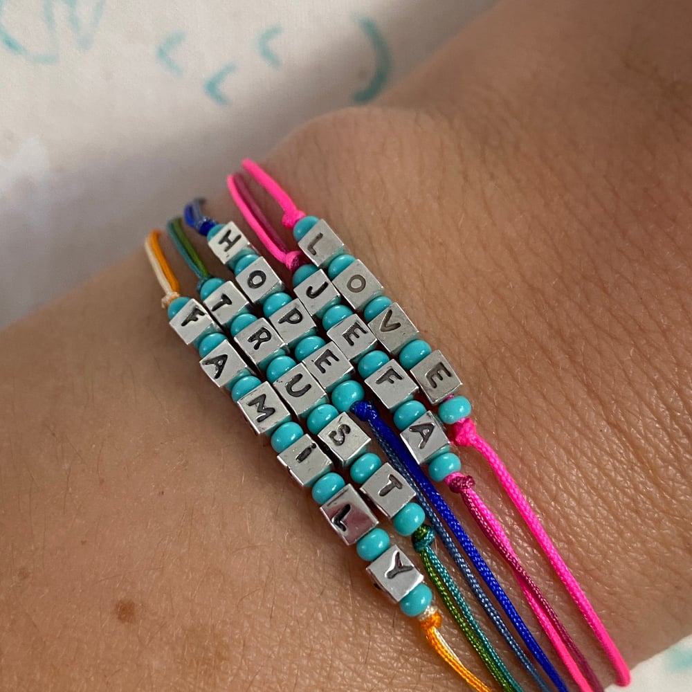 Image of Tiny Letter blocks bracelet