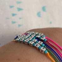 Image 2 of Tiny Letter blocks bracelet