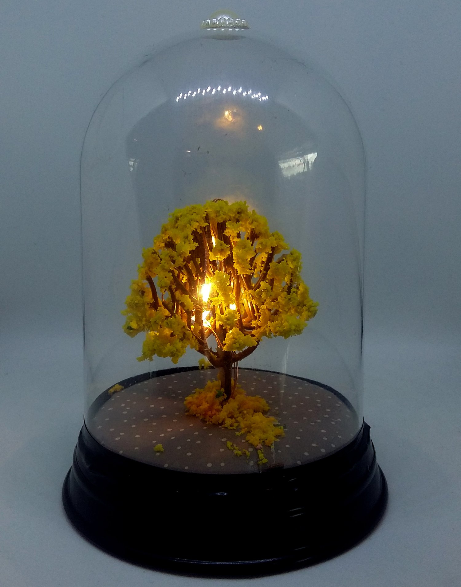 Image of Autumn Yellow Bell Jar Lamp 