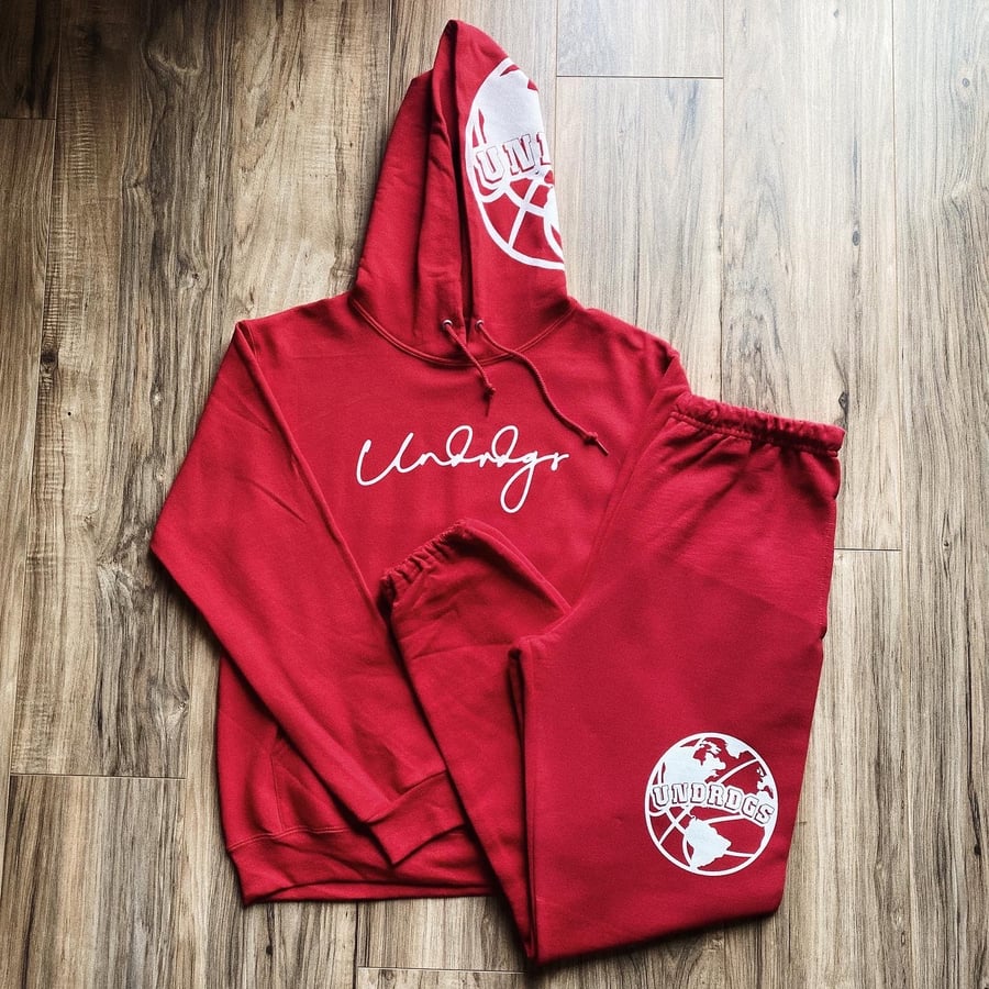 Image of UNDRDGS Globe Sweat Suit - RED