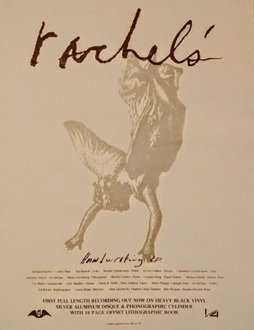 Image of rachels' promo poster