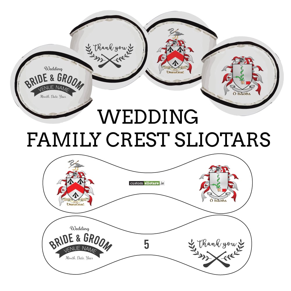 Image of FAMILY CREST - CUSTOM WEDDING SLIOTARS - FREE SHIPPING