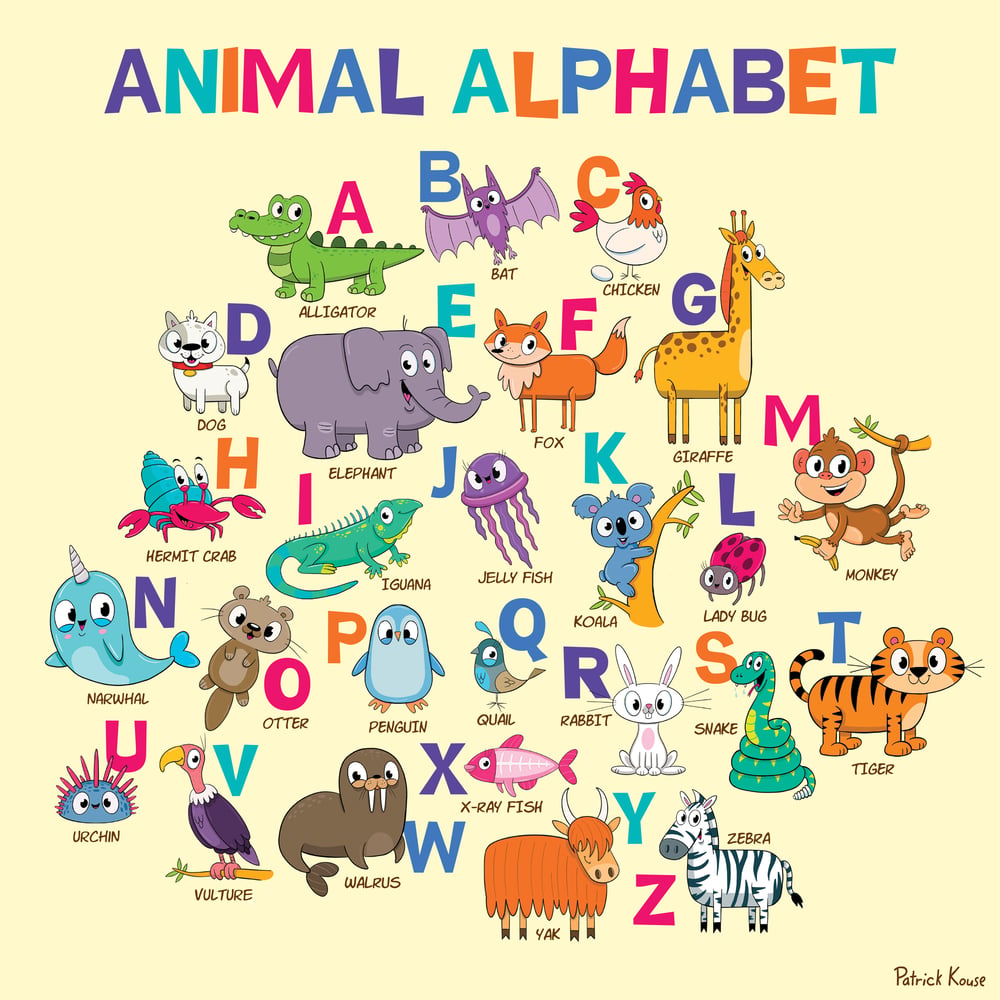 Printable Animal Alphabet Letters