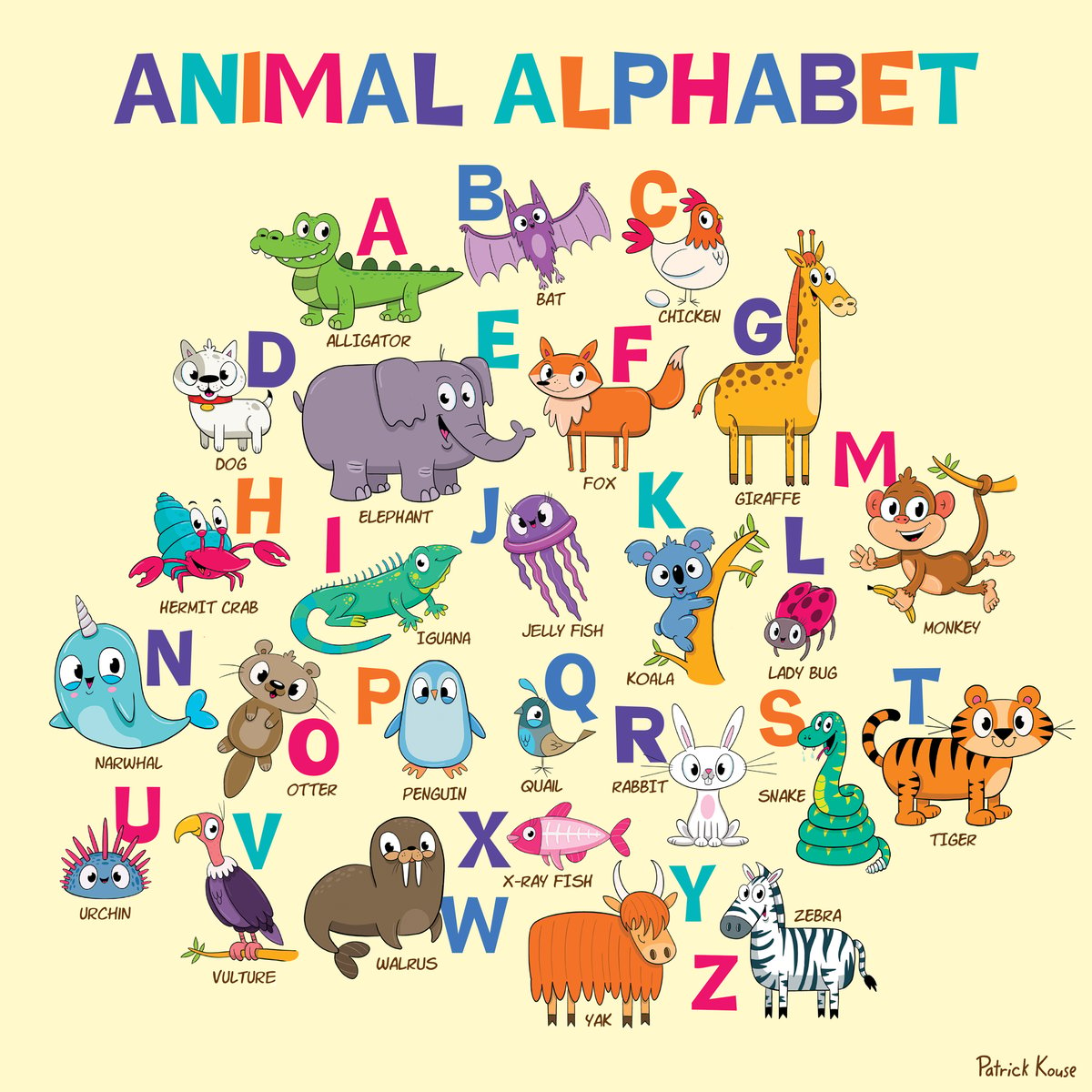 French Animals For Every Letter Of The Alphabet
