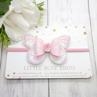 Image 2 of Pink Pastel Butterfly Bow 