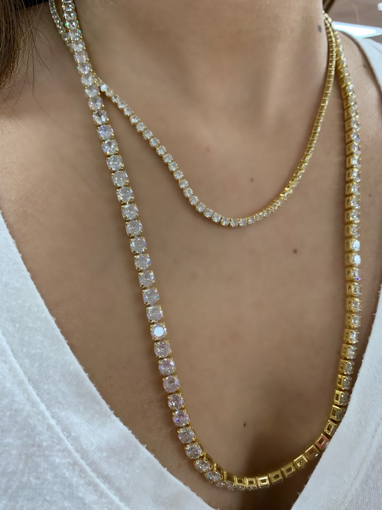 Image of 24inch Diamond Tennis Necklace 