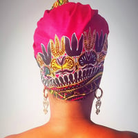 Image 1 of Pink Dashiki Headwrap