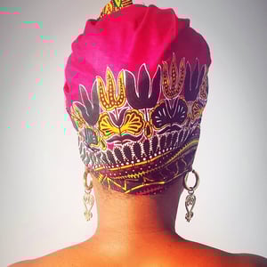 Image of Pink Dashiki Headwrap