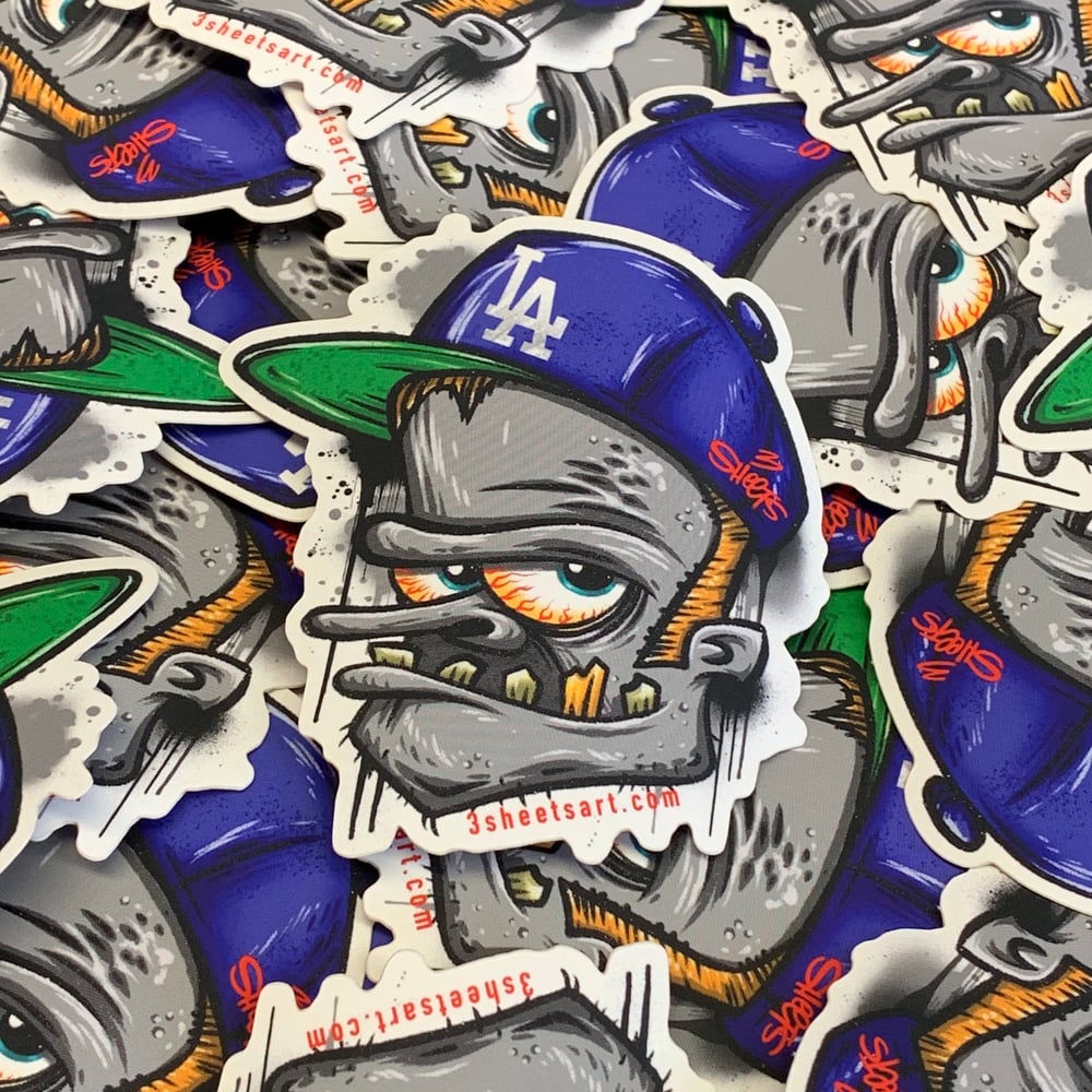 3 Sheets "Bucket Head" Matte Sticker