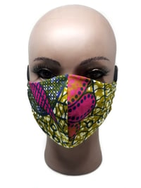 Image 1 of Green African Print Face Mask 