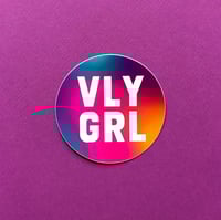 VLY GRL Rainbow Logo Sticker