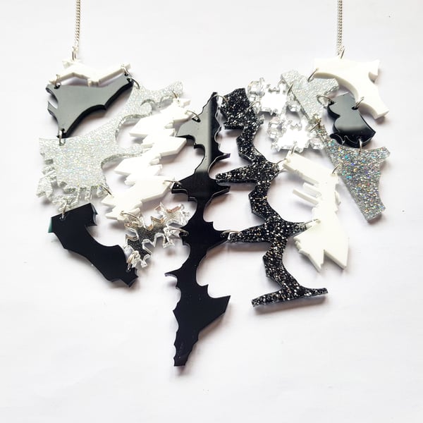 Image of Black and White Zero Waste Necklace 