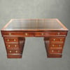 19th C English Mahogany Partners Desk