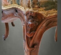 Image 2 of Pair of 18th C French Carved Open Arm Chairs