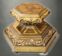 Image 1 of 19th C Giltwood Hexagonal Pedestal