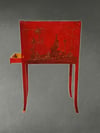 Red Chinoiserie Side Table