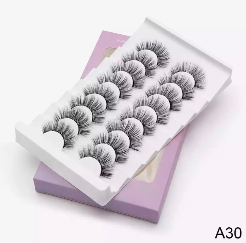Image of 3D eyelashes natural long A30