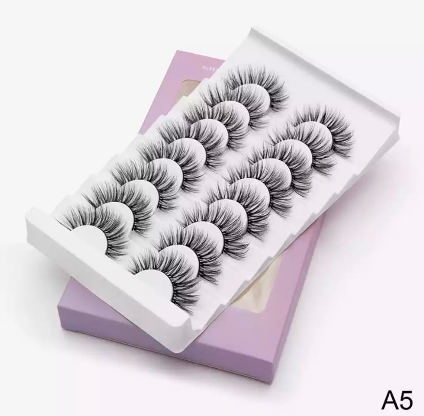 Image of 3D eyelashes natural long A5