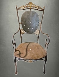 Image 1 of 19th C Steel Chair with pierced nautical design