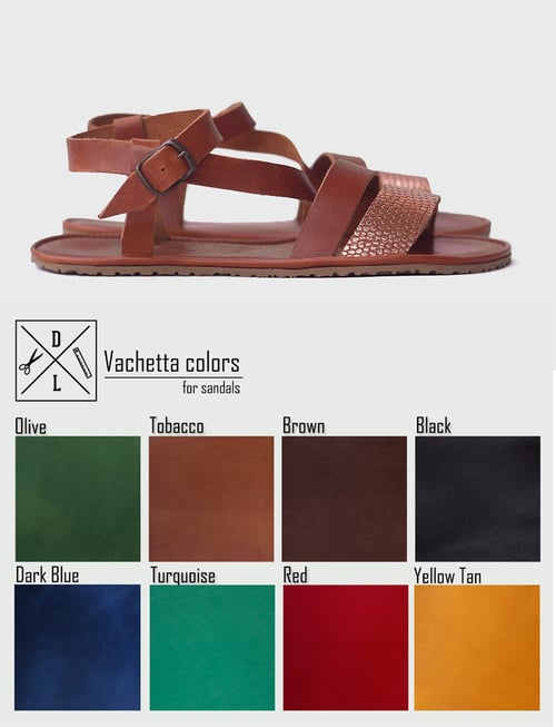 Image of Safita -  Sandals in Tobacco brown/bronze Metallic