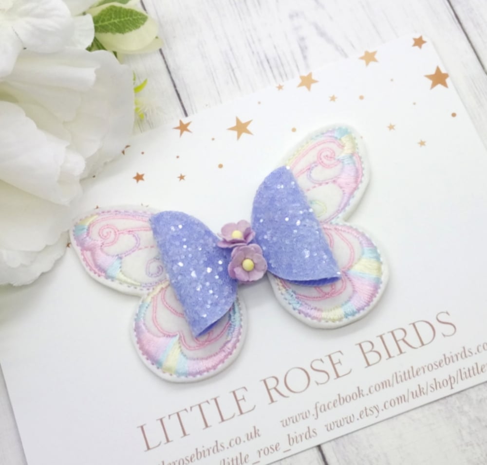Lilac Pastel Butterfly Bow