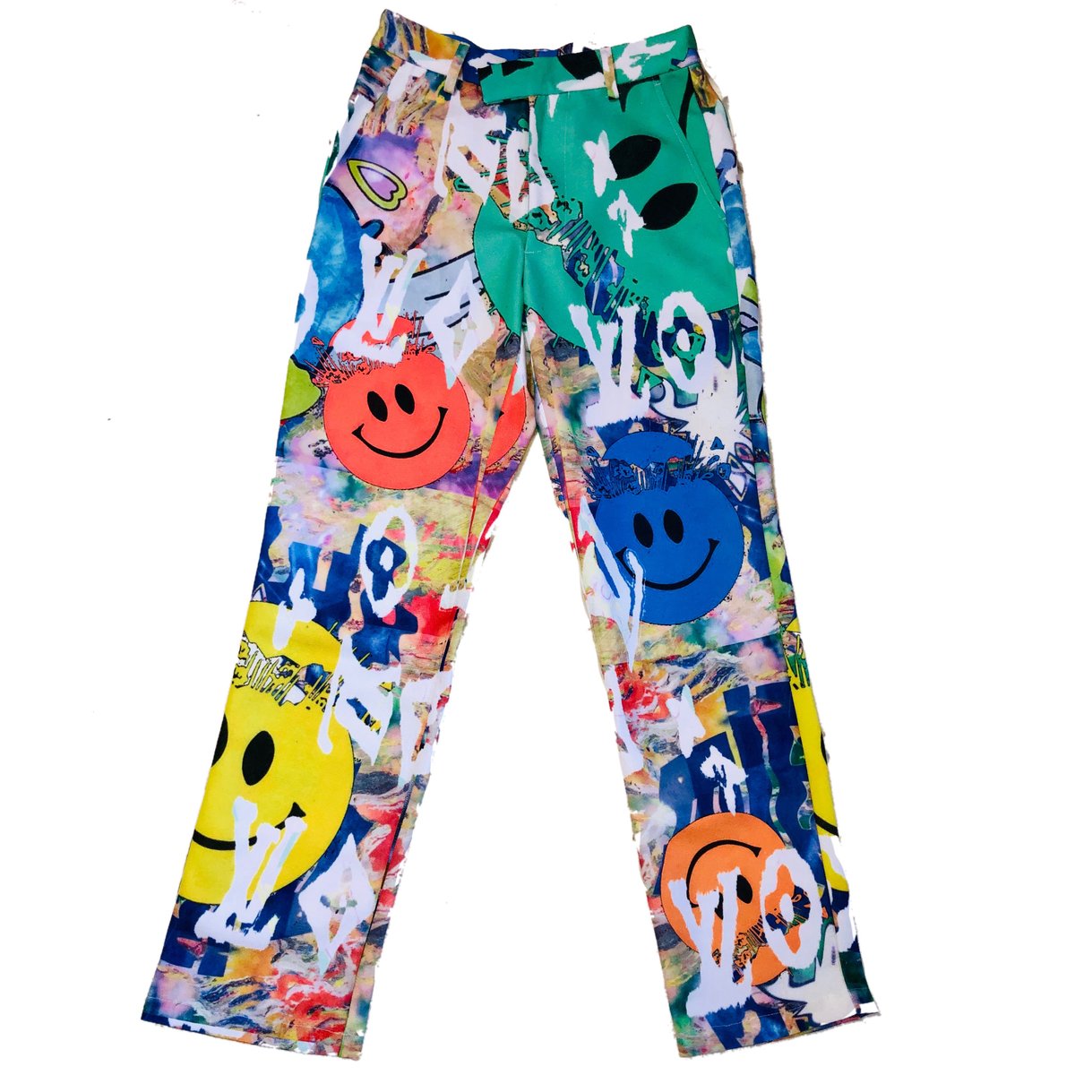 smiley world track pants