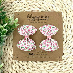 Image of Watermelon Slices Pigtail (Set of 2)