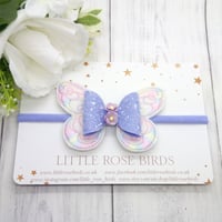 Image 3 of Lilac Pastel Butterfly Bow