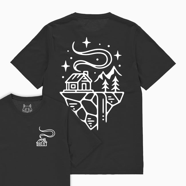 Wild Cabin Back Print T-Shirt Organic Cotton