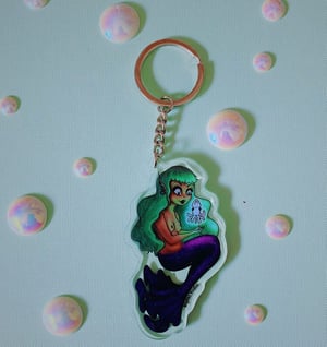 Squid Mermaid Acrylic Keychain  