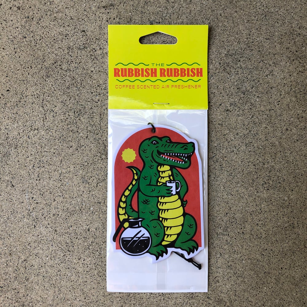 RR #117 Death By Coffee Alligator Coffee Air Freshener 