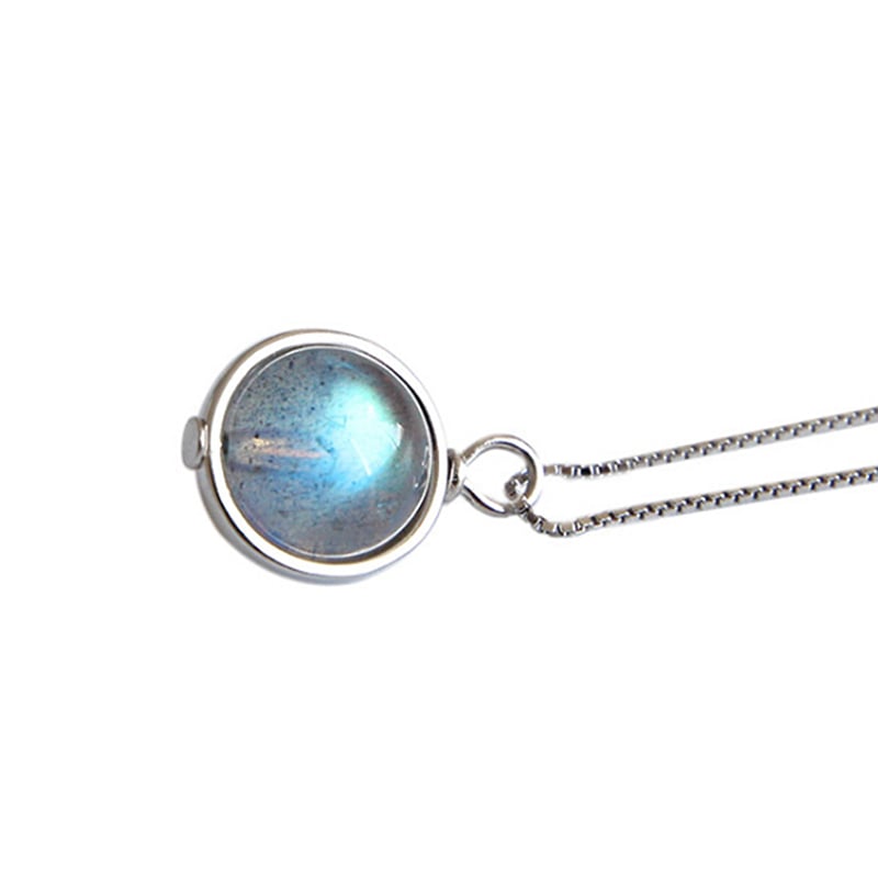 Moonstone Silver (925 Silver Necklace)