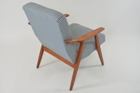 Image 3 of Fauteuil SAUT pies de poule bleu