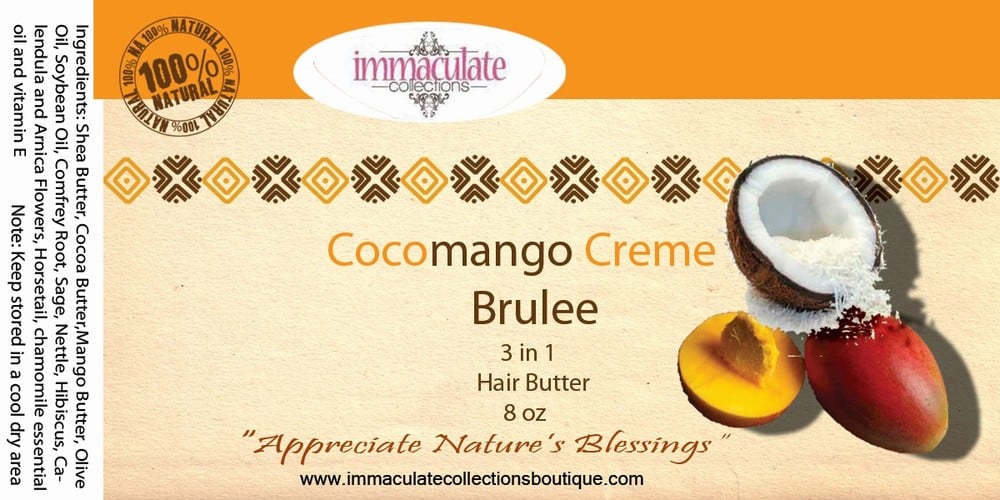 Image of Cocomango Creme Brulee 3 in 1 Hair Butter 8oz