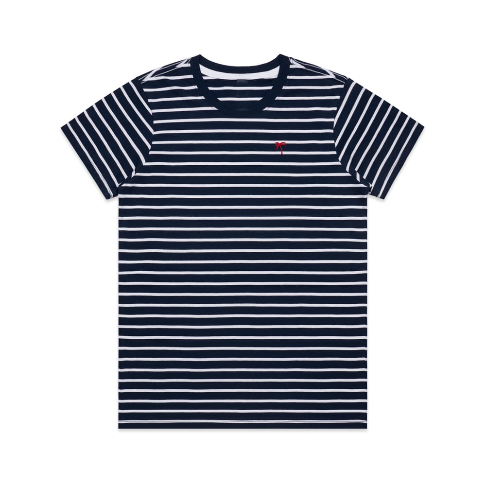 Ladies Navy Stripe Tee | Turkswear