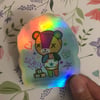Stitches Holographic Sticker