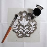Image 5 of DIY Stencil Kit- Folk Tea Towel Stencil Kit