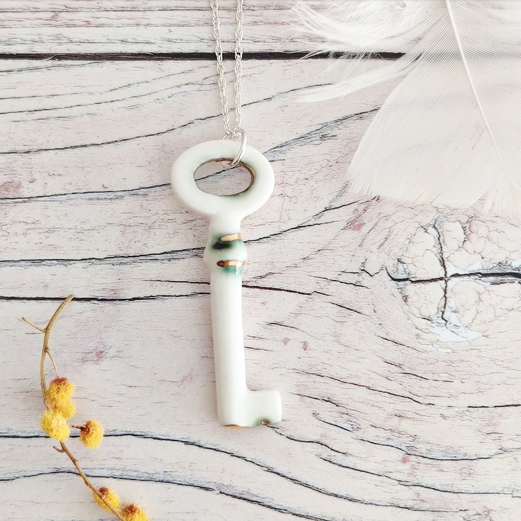 Porcelain Key necklaces