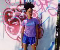 Image 2 of ALOHA TEE LILAC AND BABY BLUE 