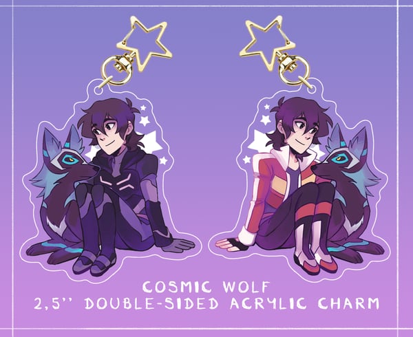 Image of [PREORDER] Cosmic Wolf | Acrylic Charm