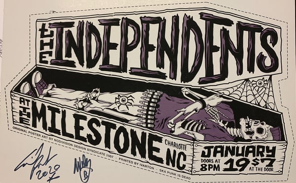 Image of Limited Edition Autographed Screen Printed  Milestone show poster