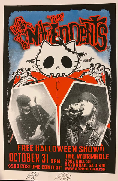 Image of Limited Edition Autographed screen printed Halloween 2016 show poster
