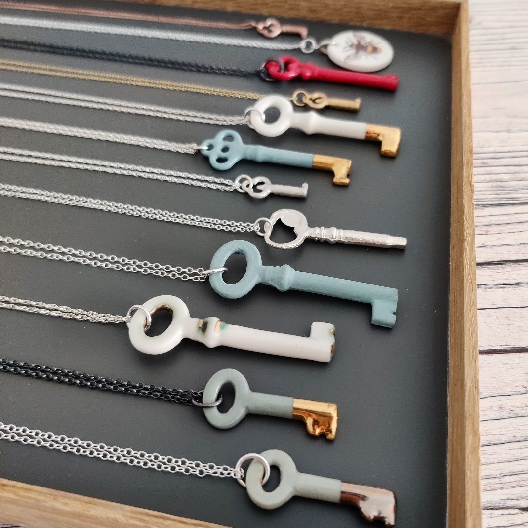 Porcelain Key necklaces