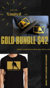 GOLD COMBO DEAL INCLUDES SHIRT AND HAT