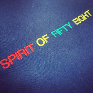 Image of Spirit of Fifty Eight Embroidered Sweatshirt Navy (unisex) 