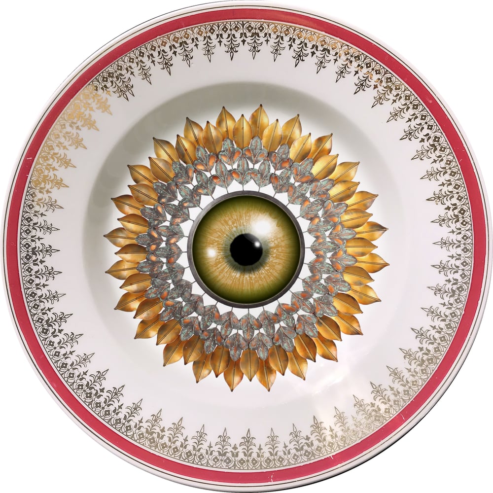 Image of Sunflower - Vintage Spanish Porcelain Plate - #0648