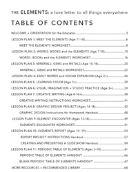 Image 3 of CURRICULUM for 'the Elements: a love letter to all things everywhere' 